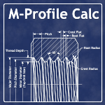 Metric Screw thread: M Profile calculator